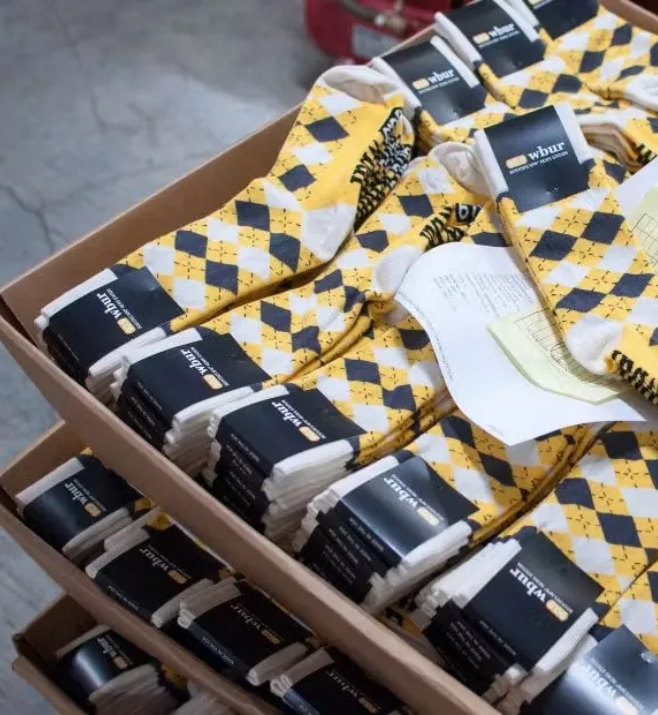 Custom Sock Club socks prepared for delivery