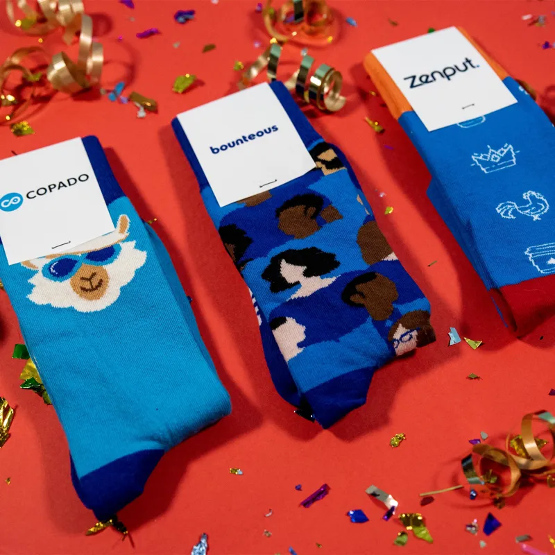 Custom Birthday Socks - premium knitted socks with your logo and design