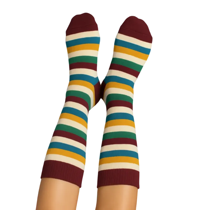 Custom Striped Socks - premium knitted socks with your logo and design
