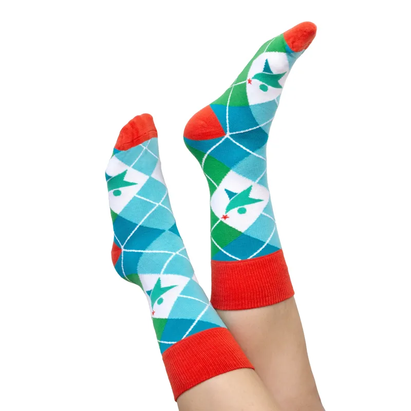 Custom Crew Socks - Choice lifestyle photo showing custom branded socks being worn