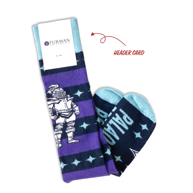 Custom Knee High Socks close-up showing knit texture and custom design detail