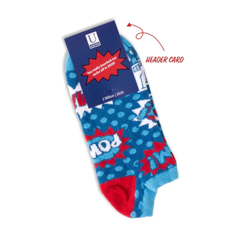 Custom Ankle Socks close-up showing knit texture and custom design detail