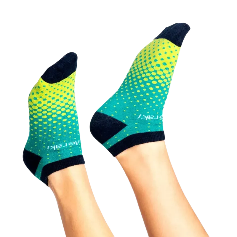 Custom Ankle Socks lifestyle photo showing custom branded socks being worn