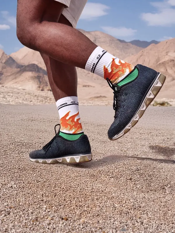 Custom Athletic Crew Socks in branded packaging with custom header card