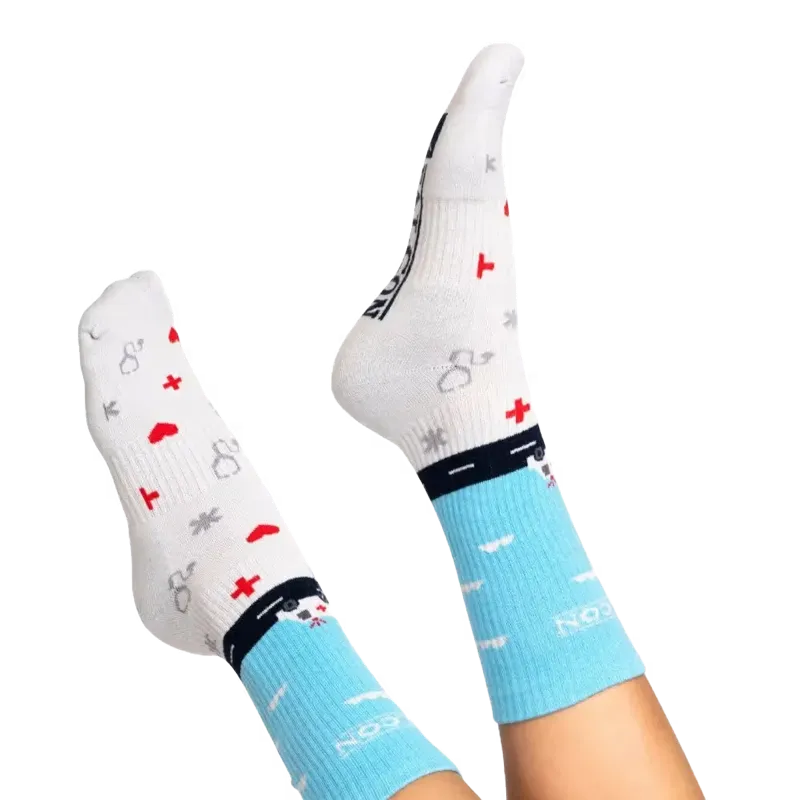 Custom Soccer Socks in branded packaging with custom header card