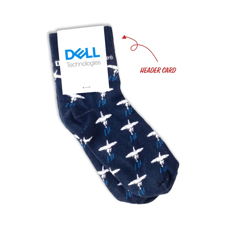 Custom Quarter Crew Socks close-up showing knit texture and custom design detail