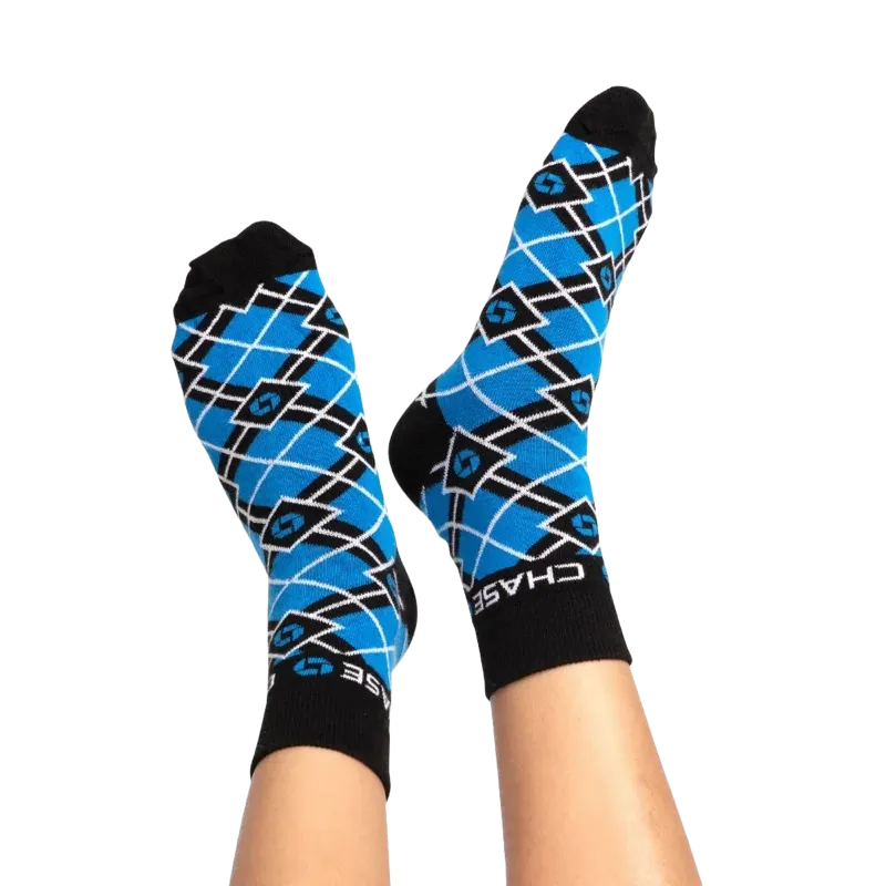 Custom Quarter Crew Socks lifestyle photo showing custom branded socks being worn